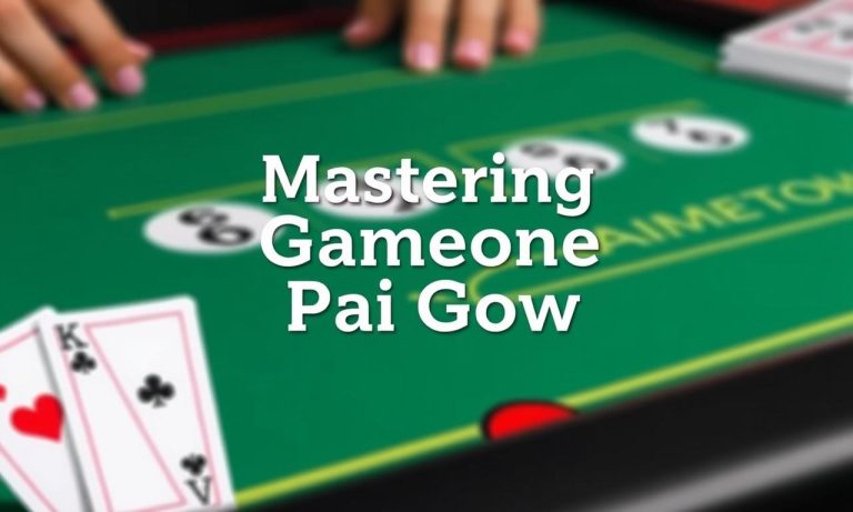 掌握Gameone牌九的必備技巧